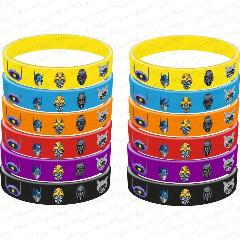 12er-Set Transformers-Armbänder – Logos