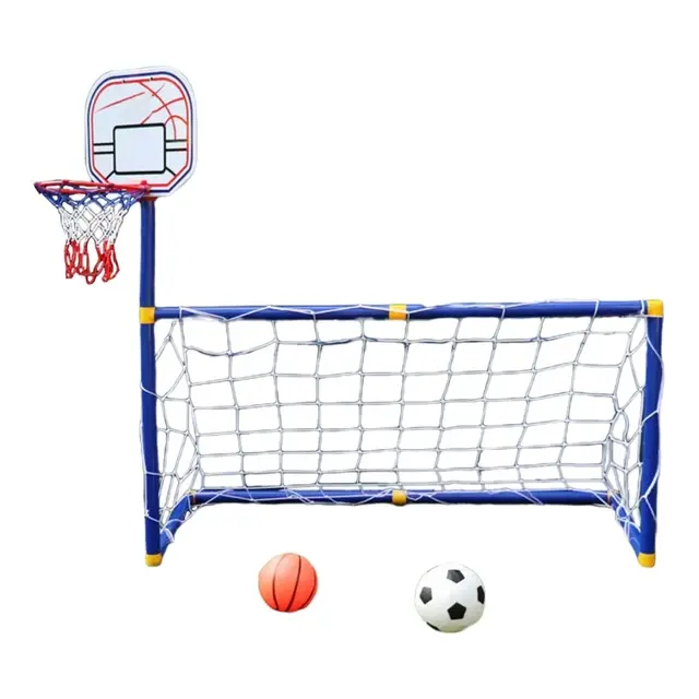 2-in-1 Fußballtor & Basketballkorb für Kinder | 3–12 Jahre – Bimbino