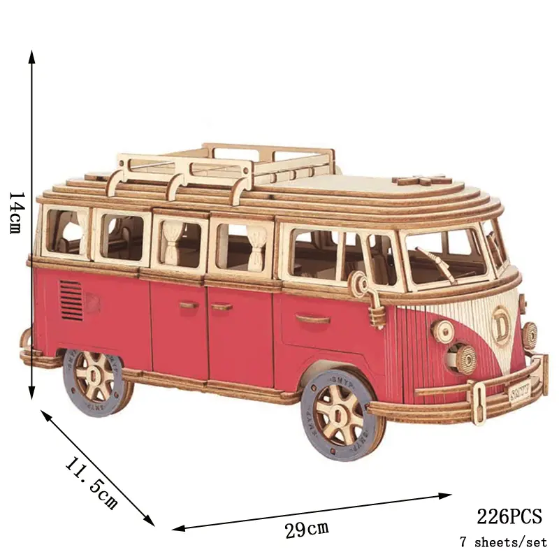 3D Holzpuzzle Wohnmobil DIY Bausatz | ab 8 Jahren – Bimbino