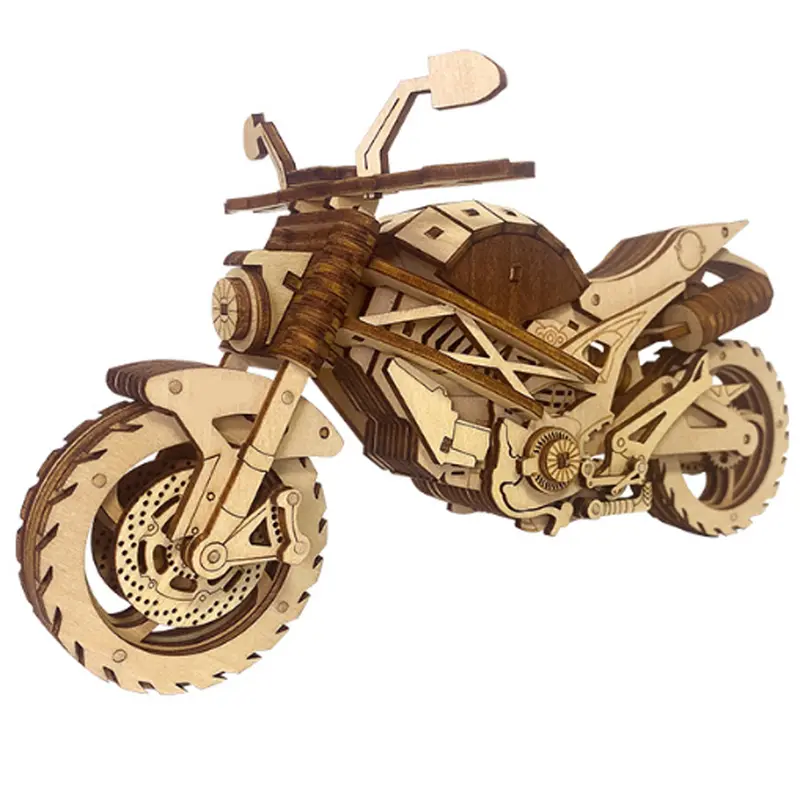 3D-Motorrad-Puzzle aus Holz | Modellbausatz ab 12 J. – Bimbino