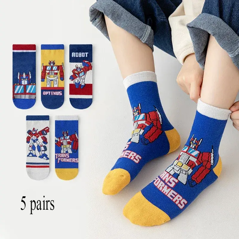 5 Paar Transformers-Socken – 1–3 Jahre