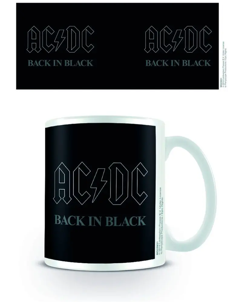 AC/DC Back in Black Tasse