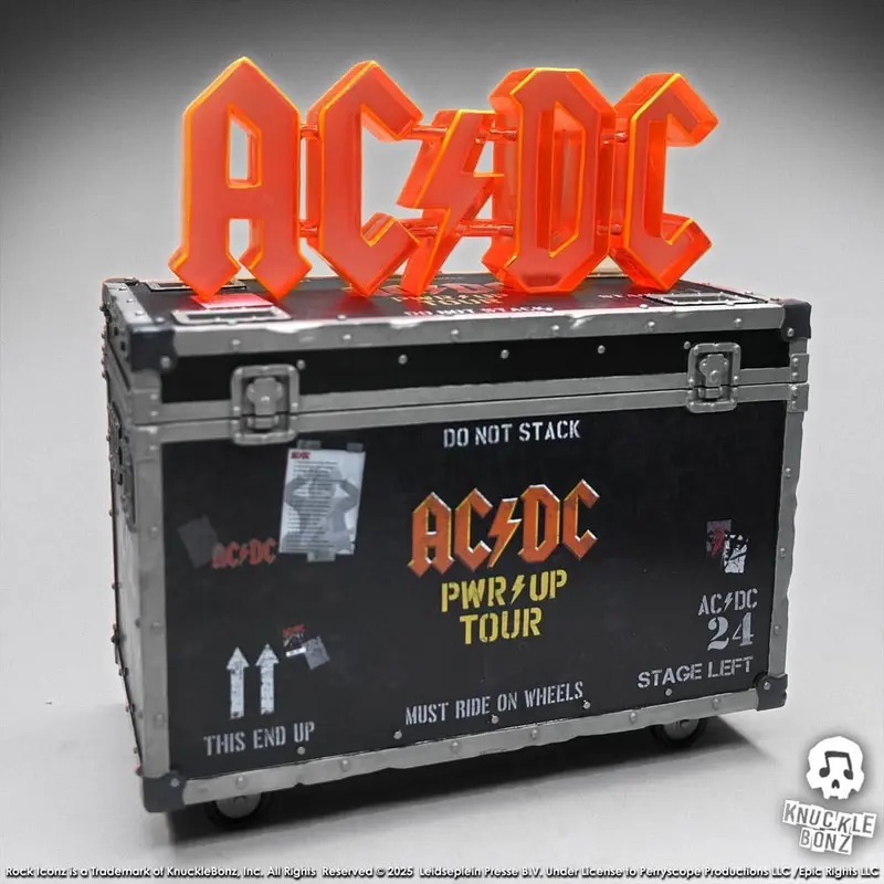 AC/DC Rock Ikonz On Tour Statue PWR UP Tour Road Case