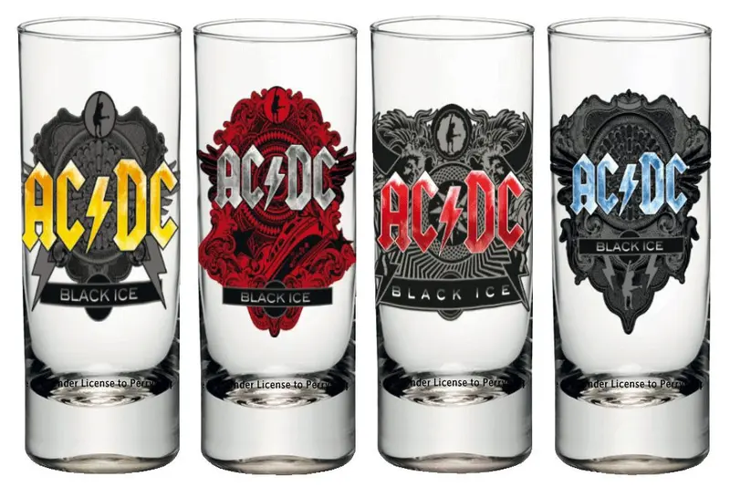 AC/DC Schnapsgläser 4er-Pack Black Ice