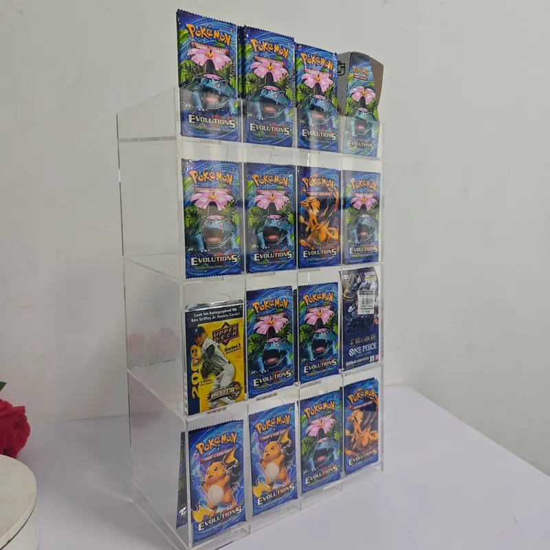 Acryl Verkaufsdisplay / Thekendisplay für Trading Card Booster Packs