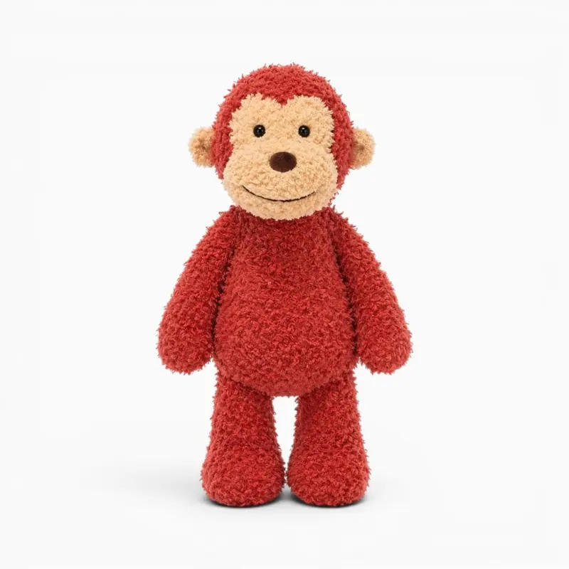 Affe Kuscheltier Rot