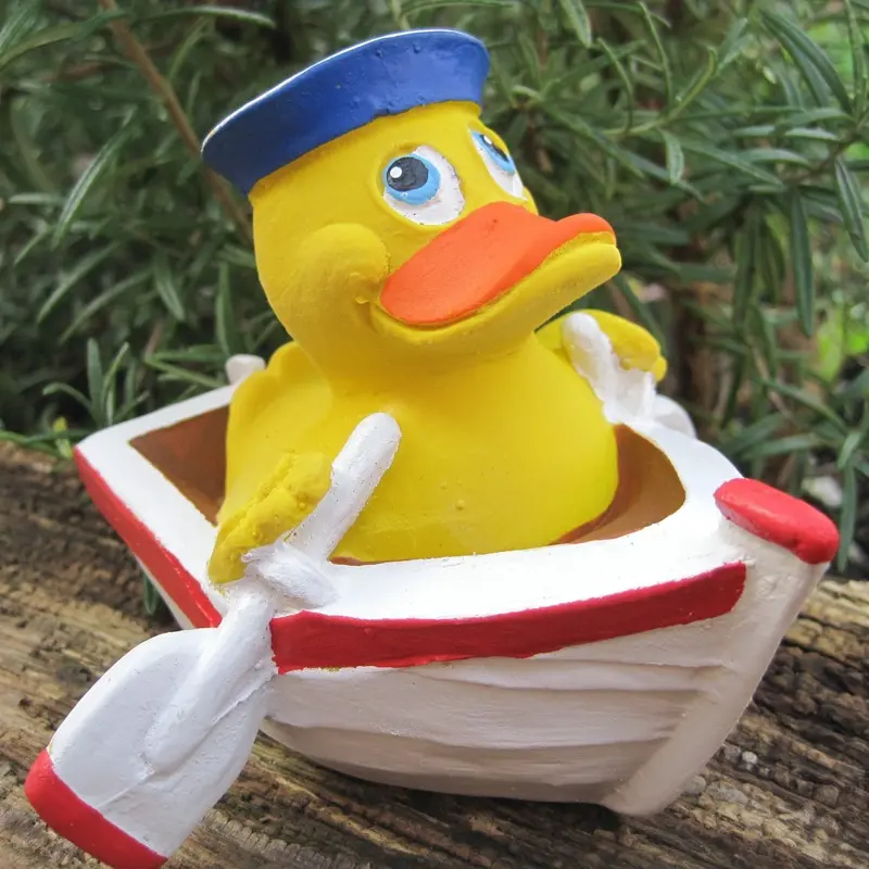 Ahoi Ruderboot Duck Quietscheente Badeente Naturkautschuk Lanco