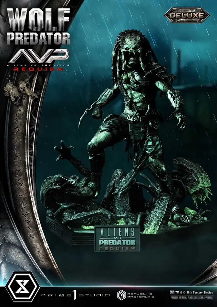Alien vs. Predator Real Elite Masterline Series Statue 1/3 Requiem Wolf Predator Deluxe Bonus Ver. 95 cm