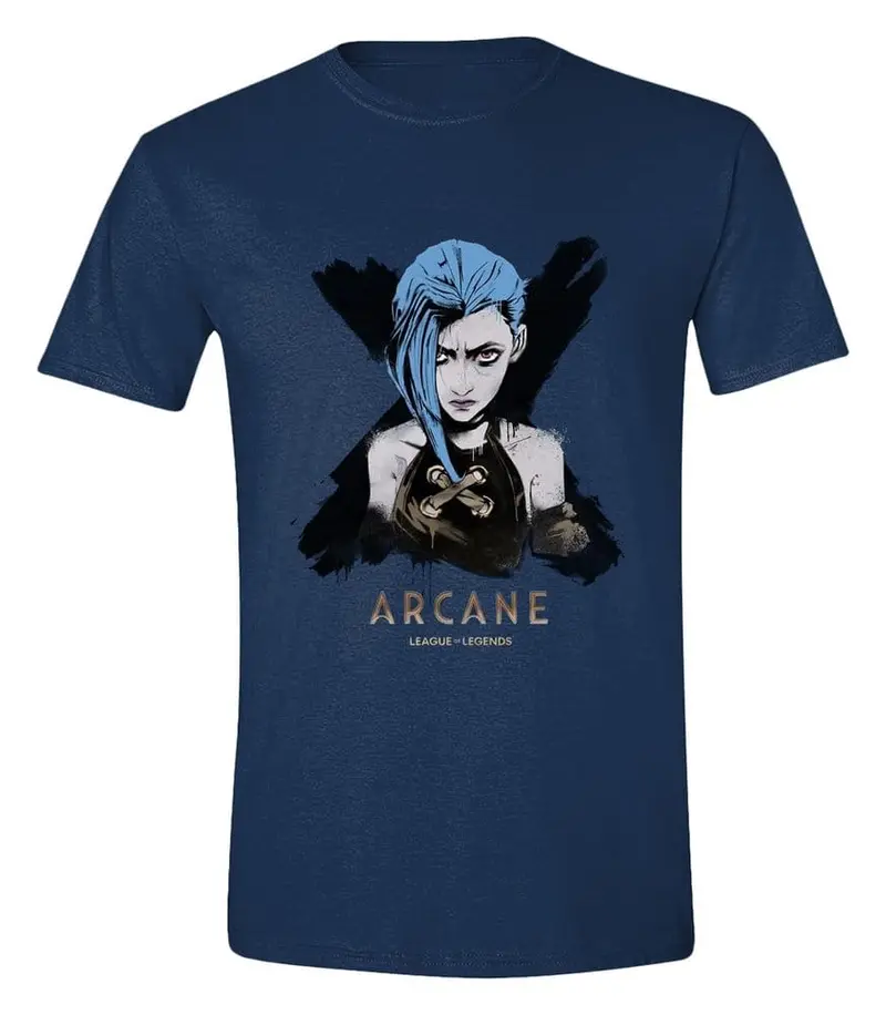 Arcane T-Shirt Jinx Portrait Größe XXL
