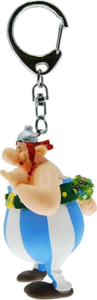Asterix Schlüsselanhänger Obelix verliebt mit Blumenstrauss 13 cm