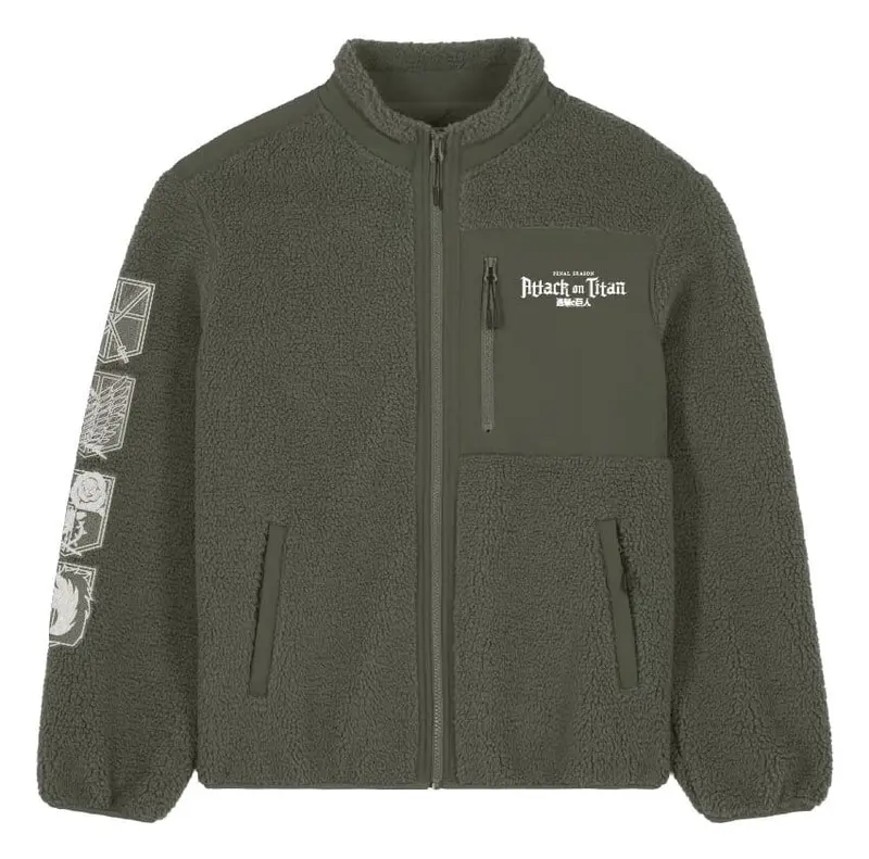 Attack On Titan Sherpa Jacke Logo Größe L