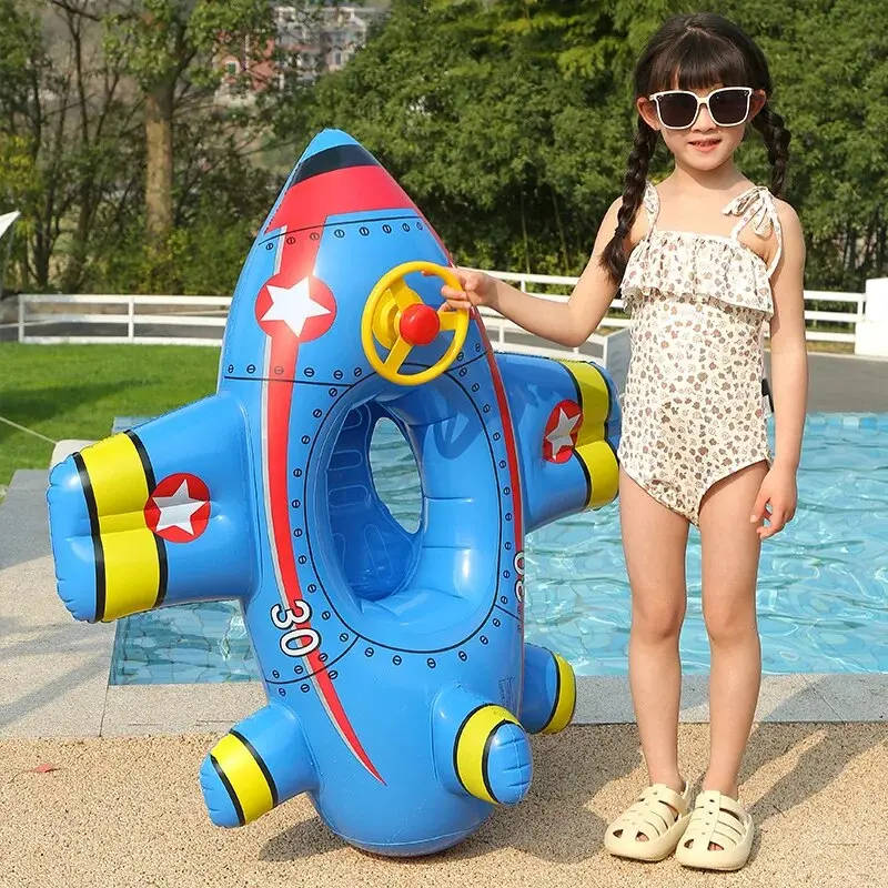 Aufblasbares Flugzeug Pool-Schwimmring | Kinder Outdoor – Bimbino