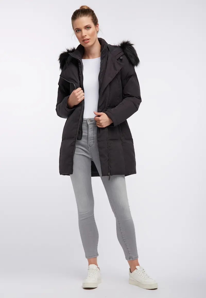 B-WARE DREIMASTER DAMEN MANTEL Gr. L Farbe Schwarz
