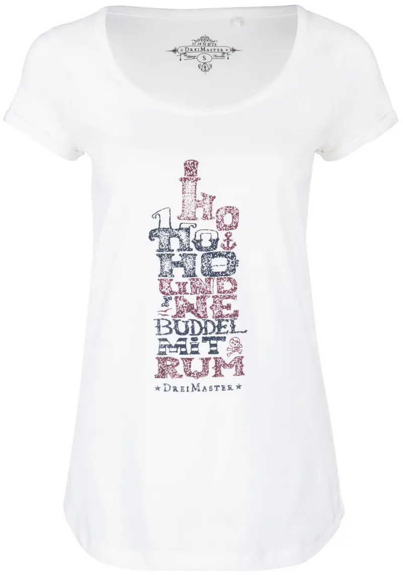 B-WARE DREIMASTER DAMEN T-SHIRT Gr. M Farbe Wollweiss