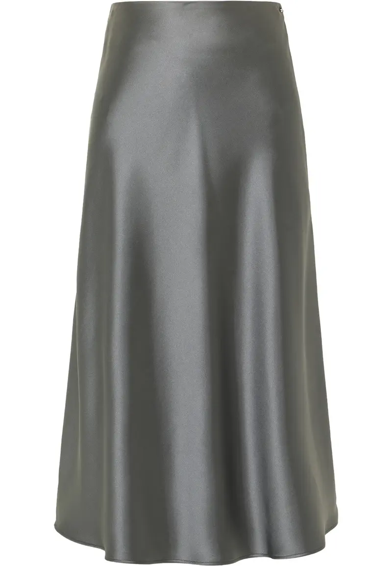 B-WARE DreiMaster Klassik Damen A-Linienrock Gr. XS Farbe Grau Oliv