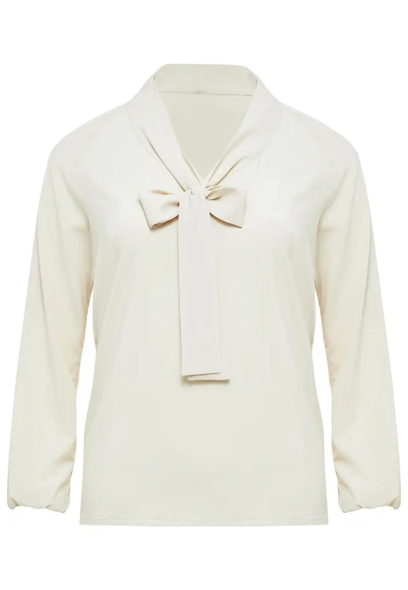 B-WARE DREIMASTER KLASSIK DAMEN BLUSE Gr. XS Farbe Beige