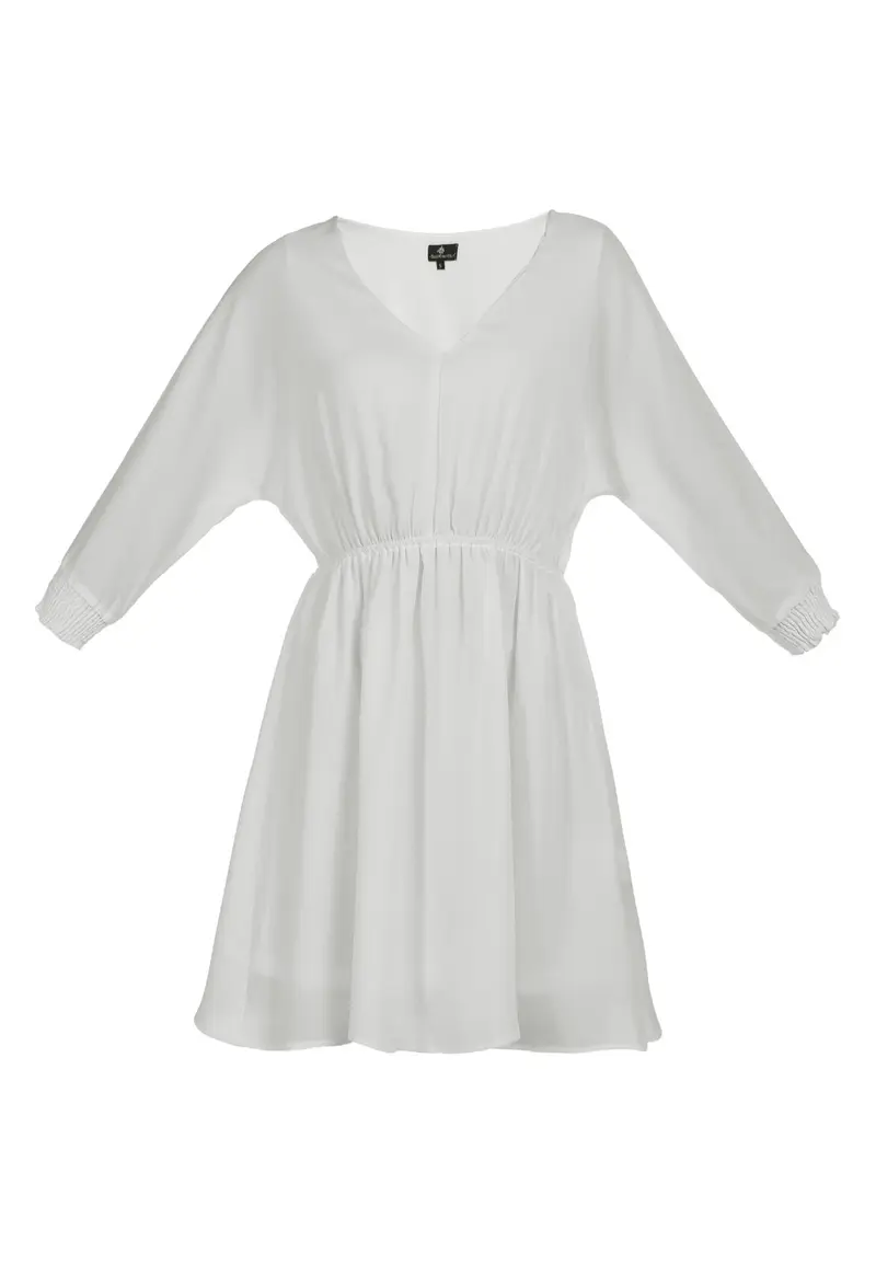 B-WARE DREIMASTER KLASSIK DAMEN KLEID Gr. XL Farbe Wollweiss