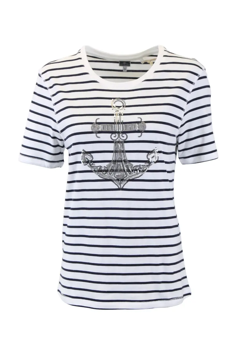 B-WARE DREIMASTER MARITIM DAMEN T-SHIRT Gr.S Farbe MARINE GESTREIFT