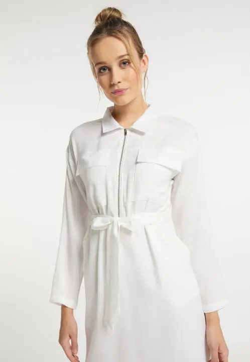 B-WARE DREIMASTER VINTAGE DAMEN KLEID GR.L FARBE WEISS