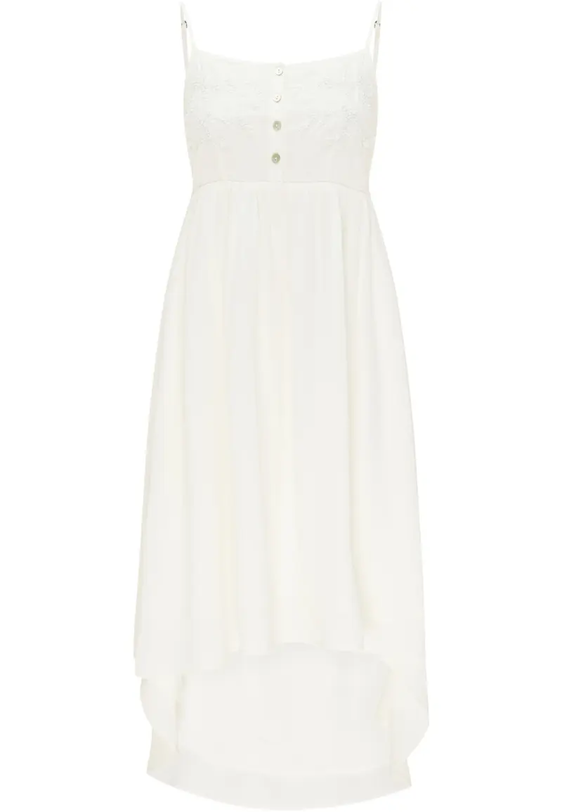 B-WARE DREIMASTER VINTAGE DAMEN SOMMERKLEID Gr.L Farbe Wollweiss