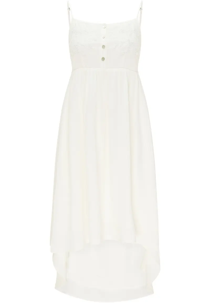 B-WARE DREIMASTER VINTAGE DAMEN SOMMERKLEID Gr.M Farbe WOLLWEISS
