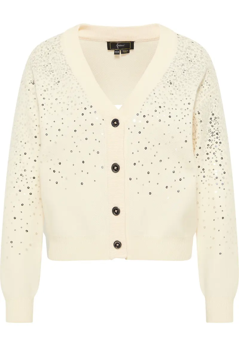 B-WARE FAINA DAMEN STRICKJACKE Gr. M/L Farbe Wollweiss