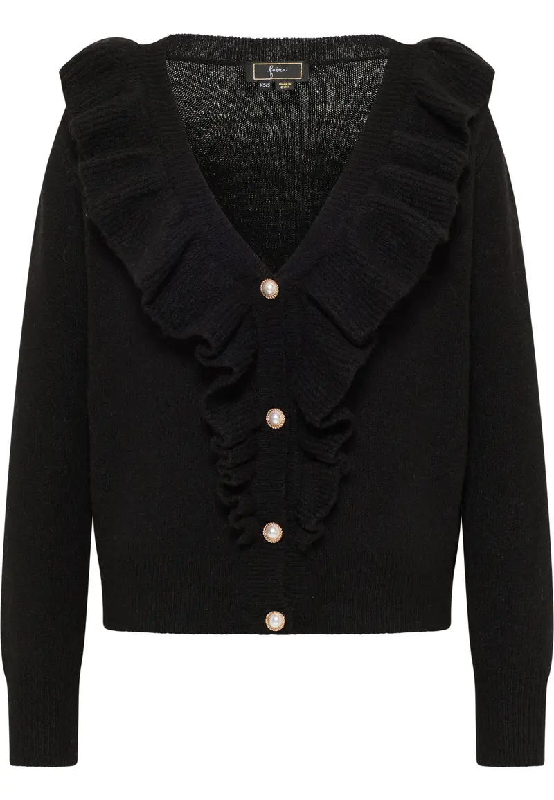 B-WARE FAINA DAMEN STRICKJACKE GR. XS/S FARBE SCHWARZ