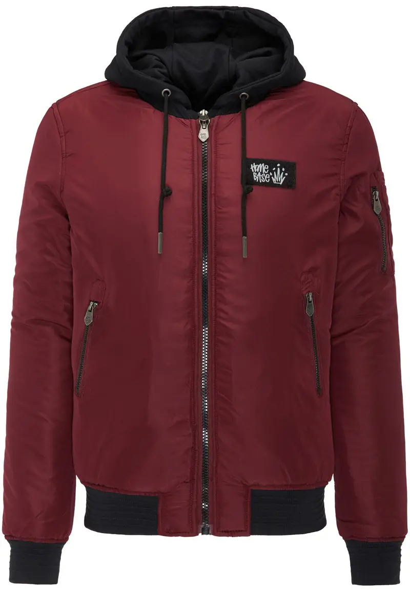 B-WARE HOMEBASE HERREN BLOUSON Gr.M Farbe Burgunder Outdoorjacke 2-in-1-Optik