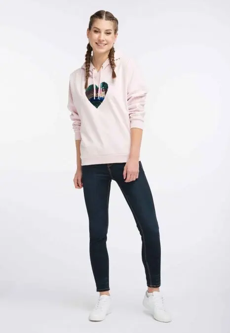 B-WARE MYMO DAMEN KAPUZENPULLOVER GR.XL FARBE ALTROSA