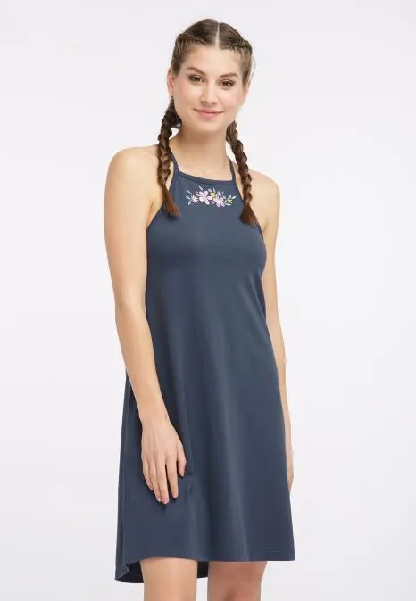 B-WARE MYMO DAMEN KLEID GR.L FARBE MARINE