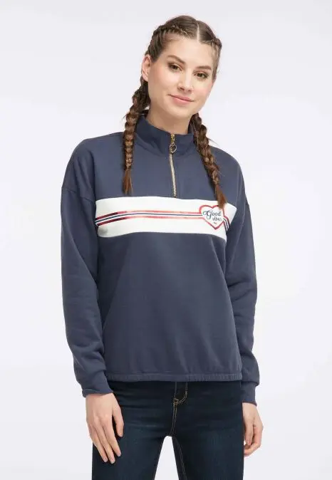 B-WARE MYMO DAMEN SWEATSHIRT Gr.L FARBE DUNKELBLAU