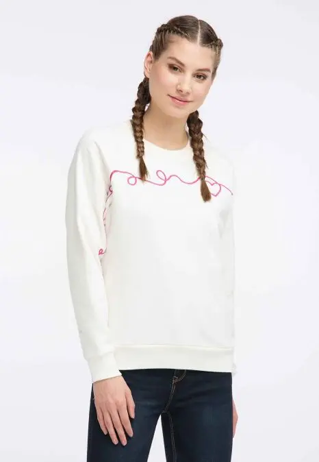 B-WARE MYMO DAMEN SWEATSHIRT GR.XS FARBE WEISS