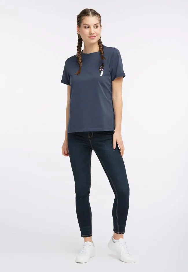 B-WARE MYMO DAMEN T-SHIRT GR.M FARBE MARINE