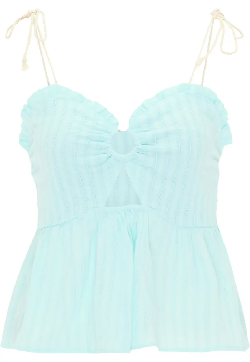 B-WARE MYMO DAMEN TOP Gr. M Farbe Hellblau