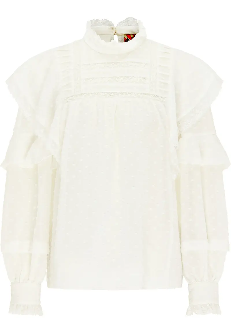 B-WARE MYMO ROCKS DAMEN BLUSE GRÖSSE L Farbe Weiss