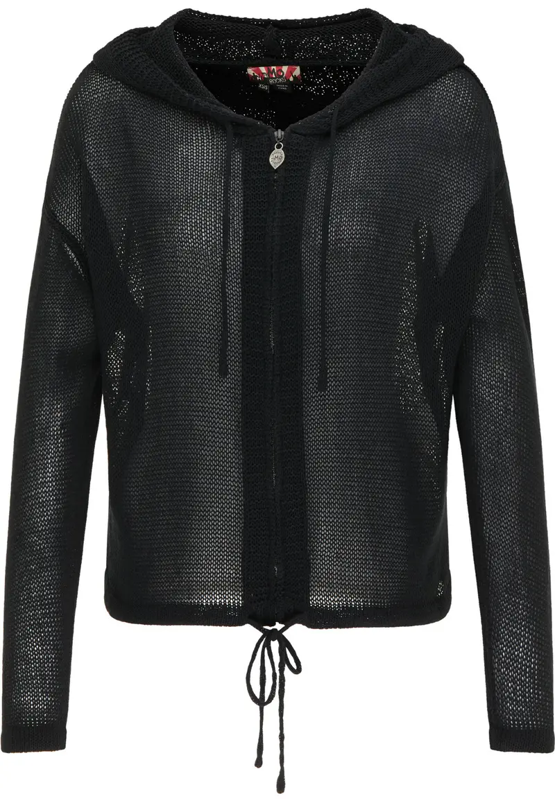 B-WARE MYMO ROCKS DAMEN STRICKJACKE Gr. XS/S Farbe Schwarz