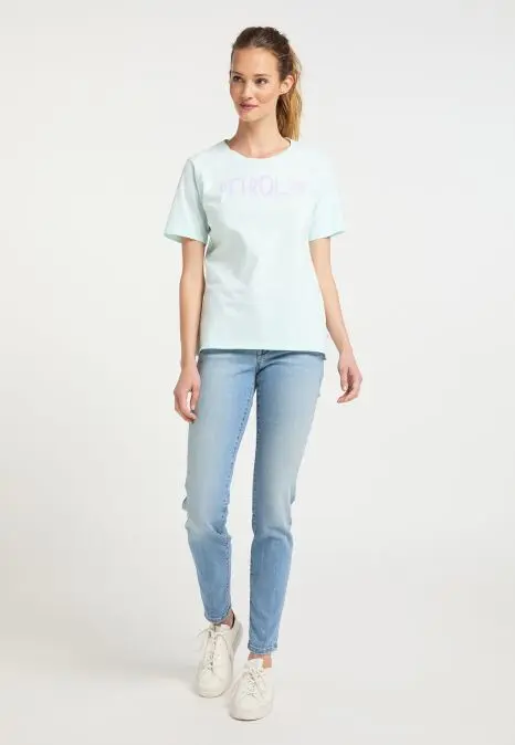 B-WARE PETROL INDUSTRIES DAMEN T-SHIRT Gr.L FARBE SOOTHING SEA