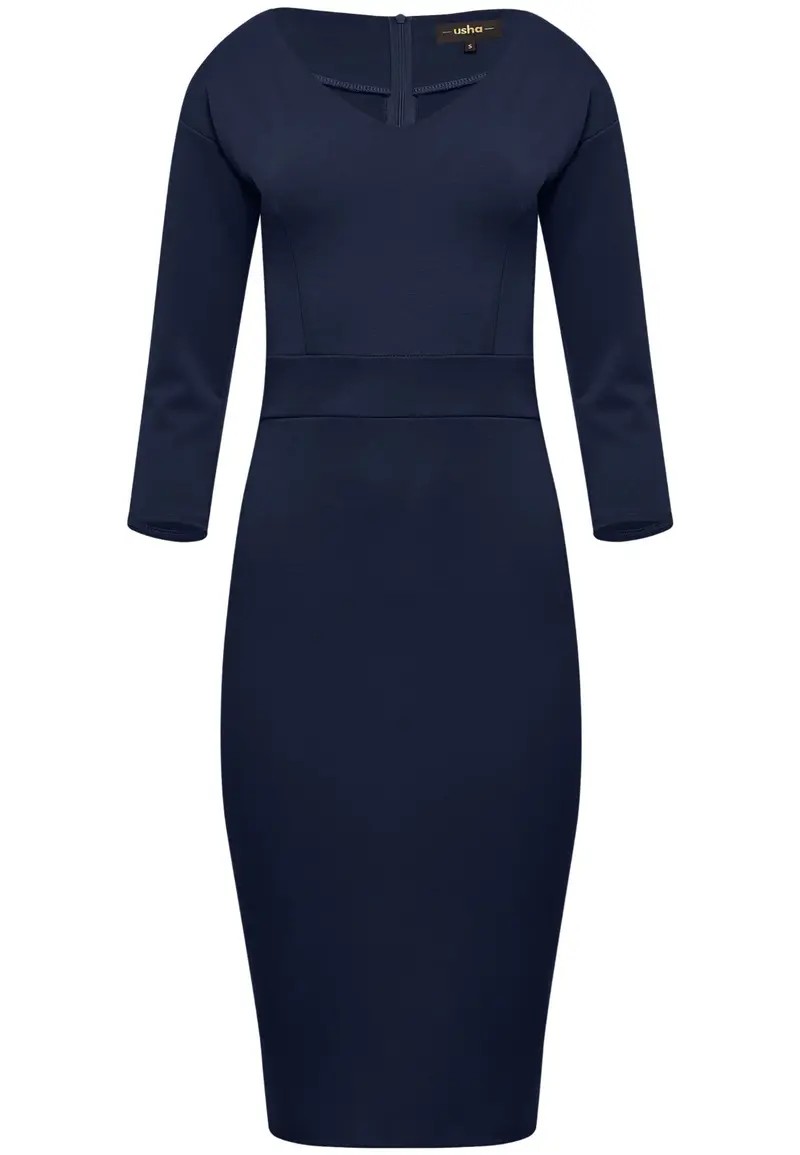 B-WARE USHA BLACK LABEL DAMEN KLEID Gr. 36 Farbe Dunkelblau