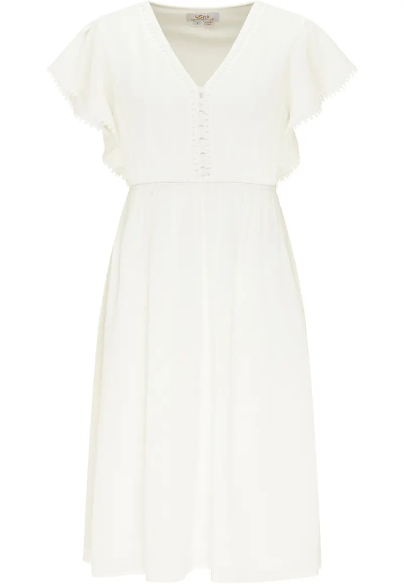 B-WARE USHA FESTIVAL DAMEN SOMMERKLEID Gr. L Farbe Wollweiss