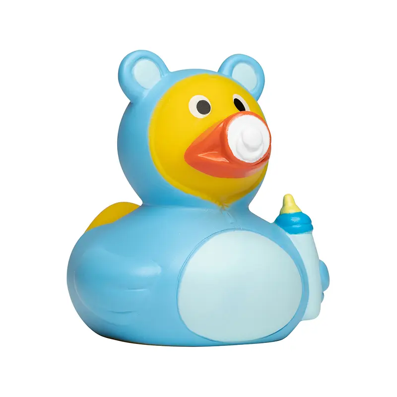 Baby Ente Hellblau Junge Badeente Quietscheente Schnabels