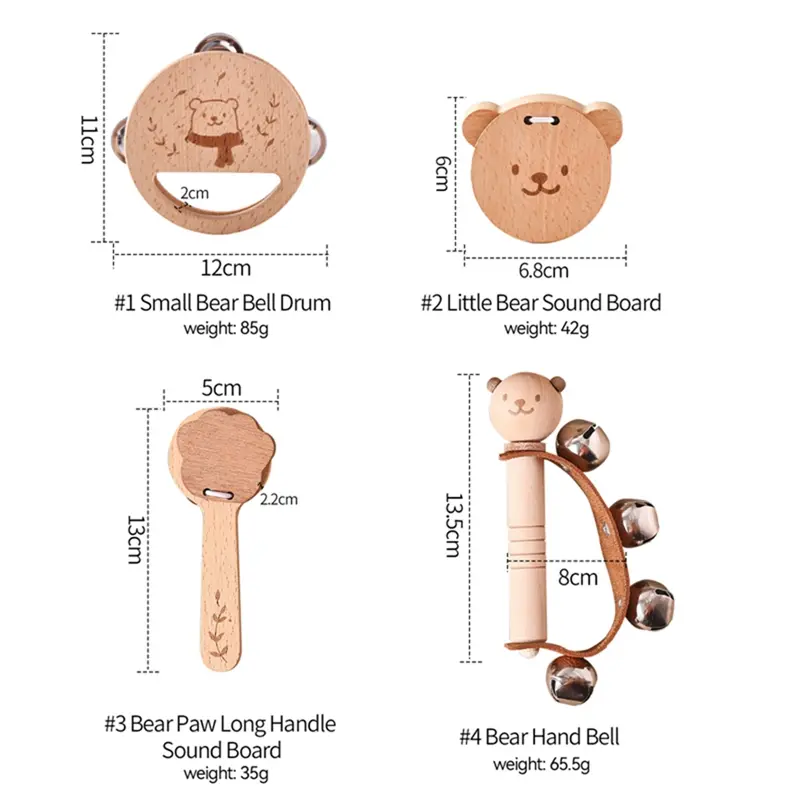 Baby Holzmusikinstrumente aus Holz | ab 1 Jahr – Bimbino