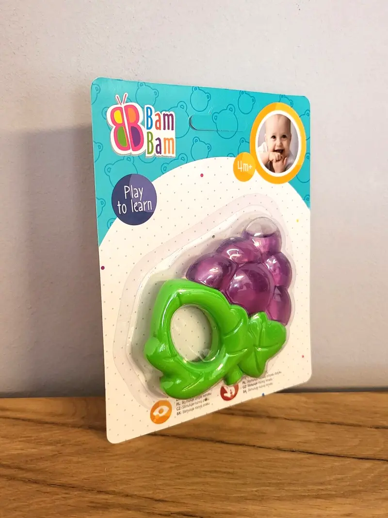 Baby Spielzeug Traube Beißring Zähne Hilfe Kleinkinder Kühlbeißring Motorik NEU