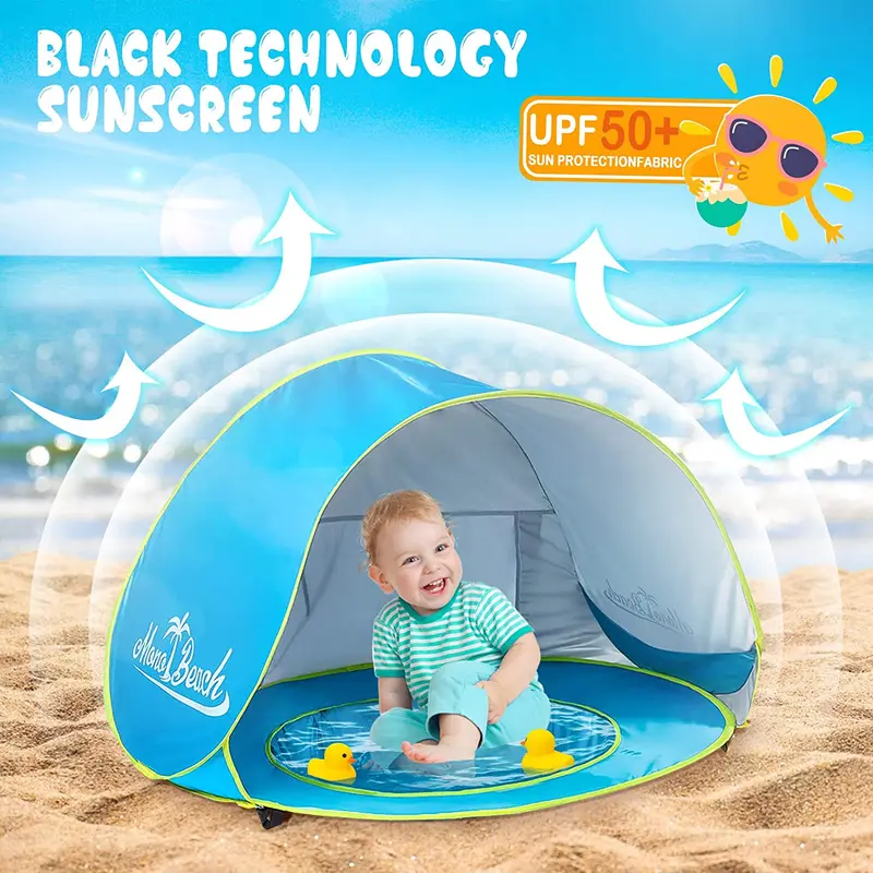 Baby Strandzelt mit UV-Schutz LSF 50+ | Outdoor – Bimbino