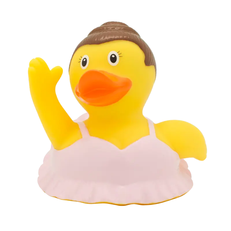 Ballerina Balletttänzerin Ente Badeente Quietscheente Lilalu