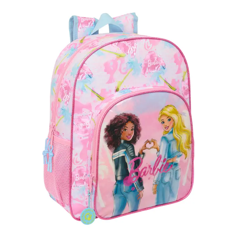 Barbie „Painterly“ Schulrucksack, Himmelsblau und Rosa, 32 x 38 x 12 cm