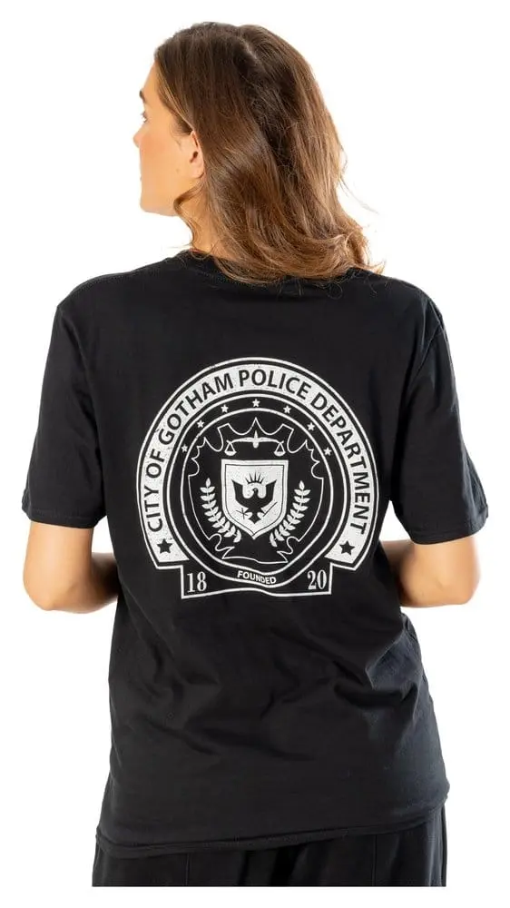 Batman T-Shirt Arkham City GCPD Front Back Größe S