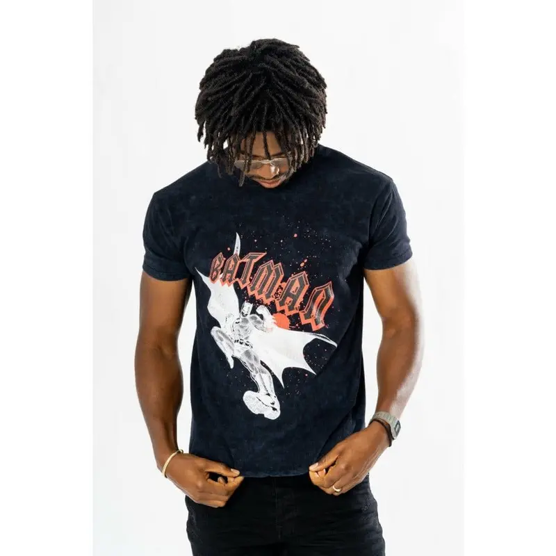 Batman T-Shirt Rock Acid Wash Größe XL