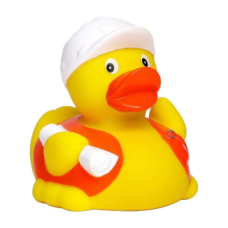 Bauarbeiter Warnweste Ente Badeente Quietscheente Schnabels