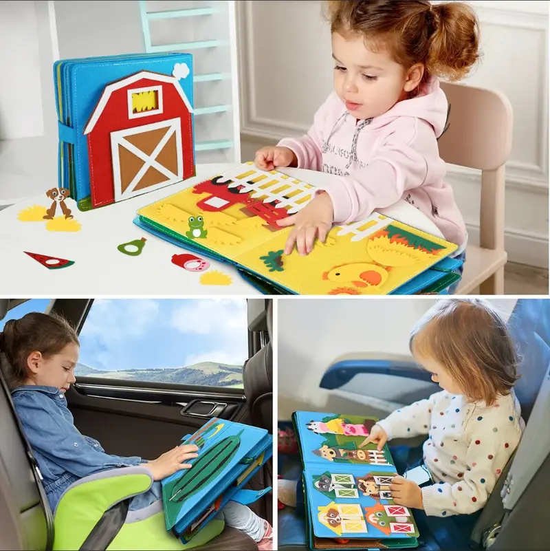 Bauernhof Filzbuch für Kleinkinder | Montessori – Bimbino