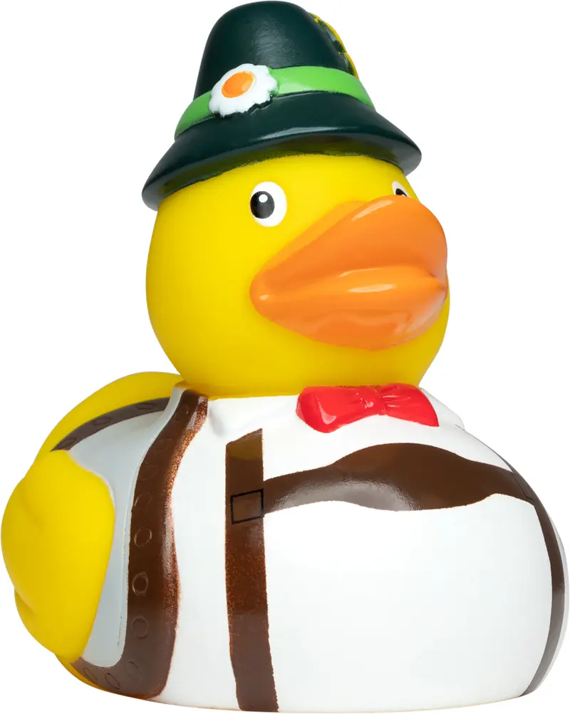 Bayer Bierfest Tracht Ente Badeente Quietscheente Schnabels